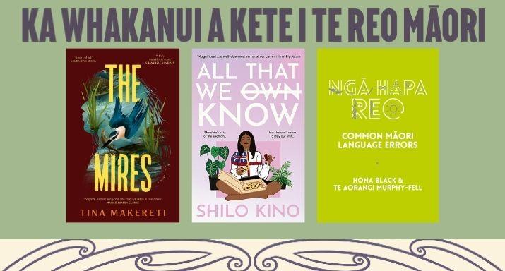 Three reviewed books Te wiki o te reo Māori  2024