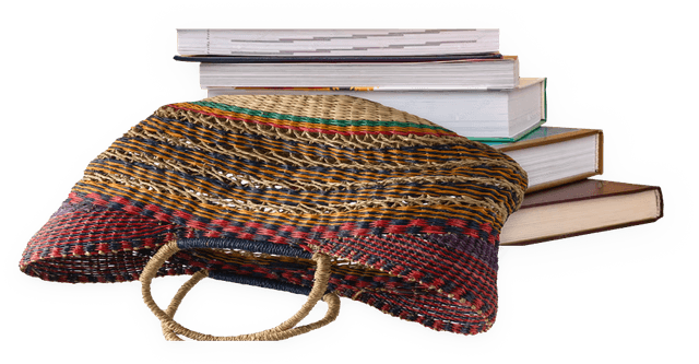 Kete bag with books